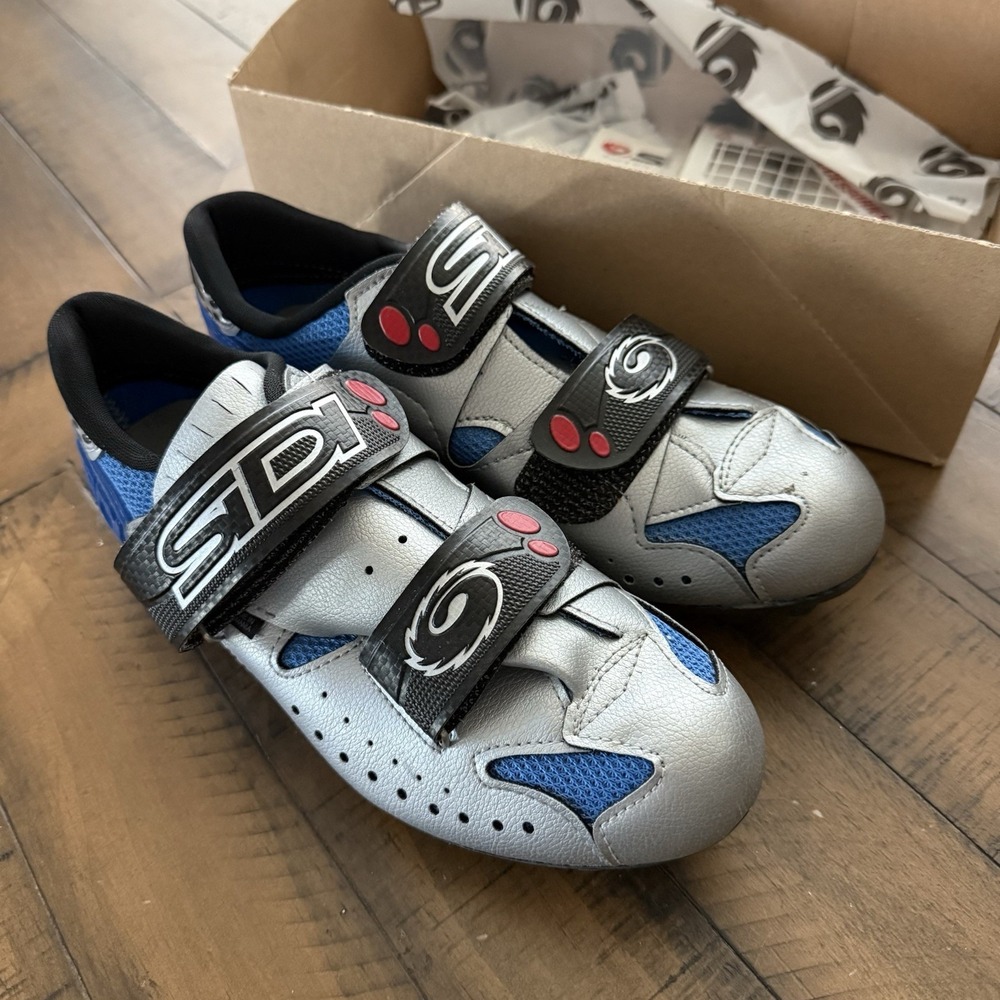 Sidi Mountain Bike Cycling Shoes Men's size 39 W   US 6 EUC Gray Blue